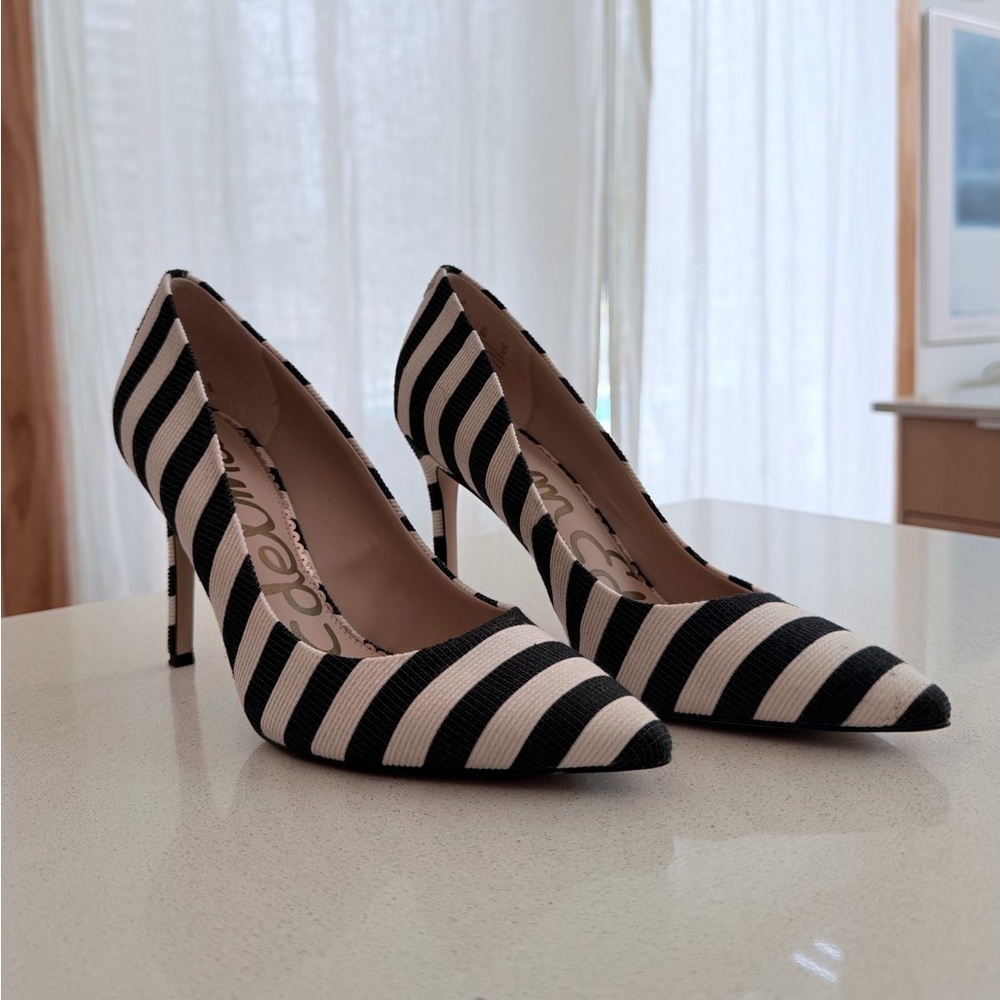 Sam Edelman Hazel Black and White Striped Pump